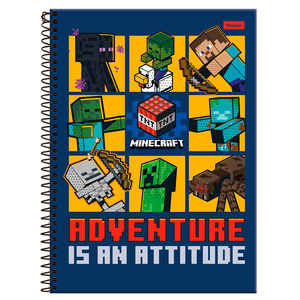 Caderno Universitario 10x1 160 Fls C.D. Foroni - Minecraft 9